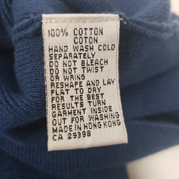 Rino Rossi Knit Sweater Blue Women's Large 100% Cotton Long Sleeve - Picture 8 of 14